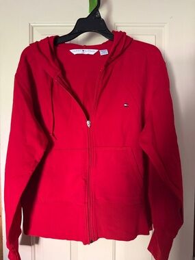 Tommy Hilfiger Bright Red Full-Zip Hoodie